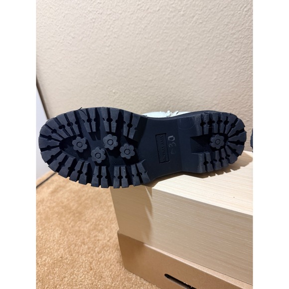 Sincerely Jules White Combat Boots Chunky Lug Sole Platform Vegan Side Zip sz 7 - Picture 6 of 7